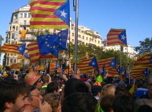 Diada Nacional de Catalunya in Barcelona im September 2017