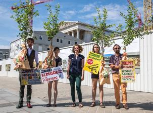 Präsentation des Klimavolksbegehrens vor dem Parlament