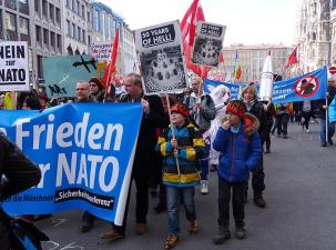 Demonstration gegen die Sichtheitskonferenz 2014