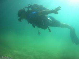 Ein Taucher am Meeresgrund