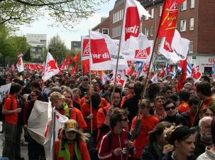 Eine 1.Mai Demo in Hamburg
