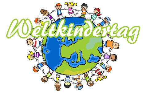 Weltkindertag - Kinder um Globus