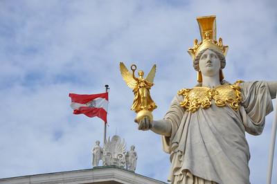 Das Parlamentsgebäude in Österreich - Sitz des Nationalrats