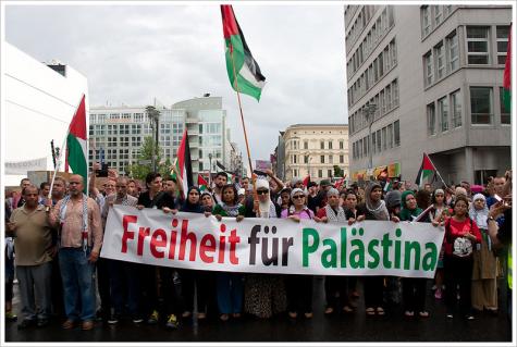 Eine Demo für die Freiheit Gazas in Berlin
