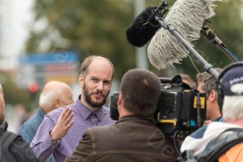 Der Rechtsextreme Martin Kohlmann auf einer Demo