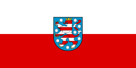 Die Flagge von Thüringen